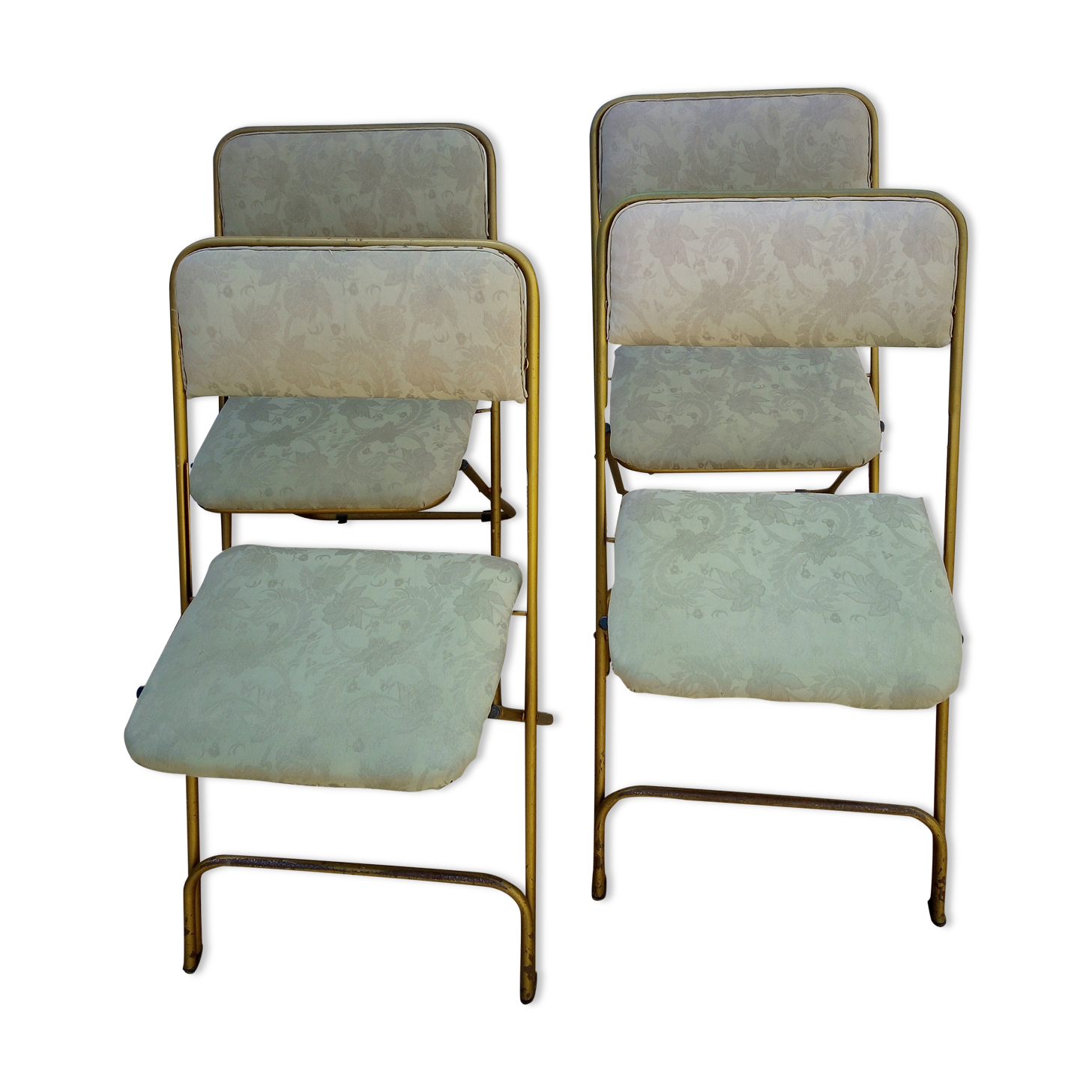 4 vintage folding chairs Lafuma Chantazur