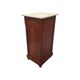 Antique Pine Bedside Table With Marble Top, late 1800s