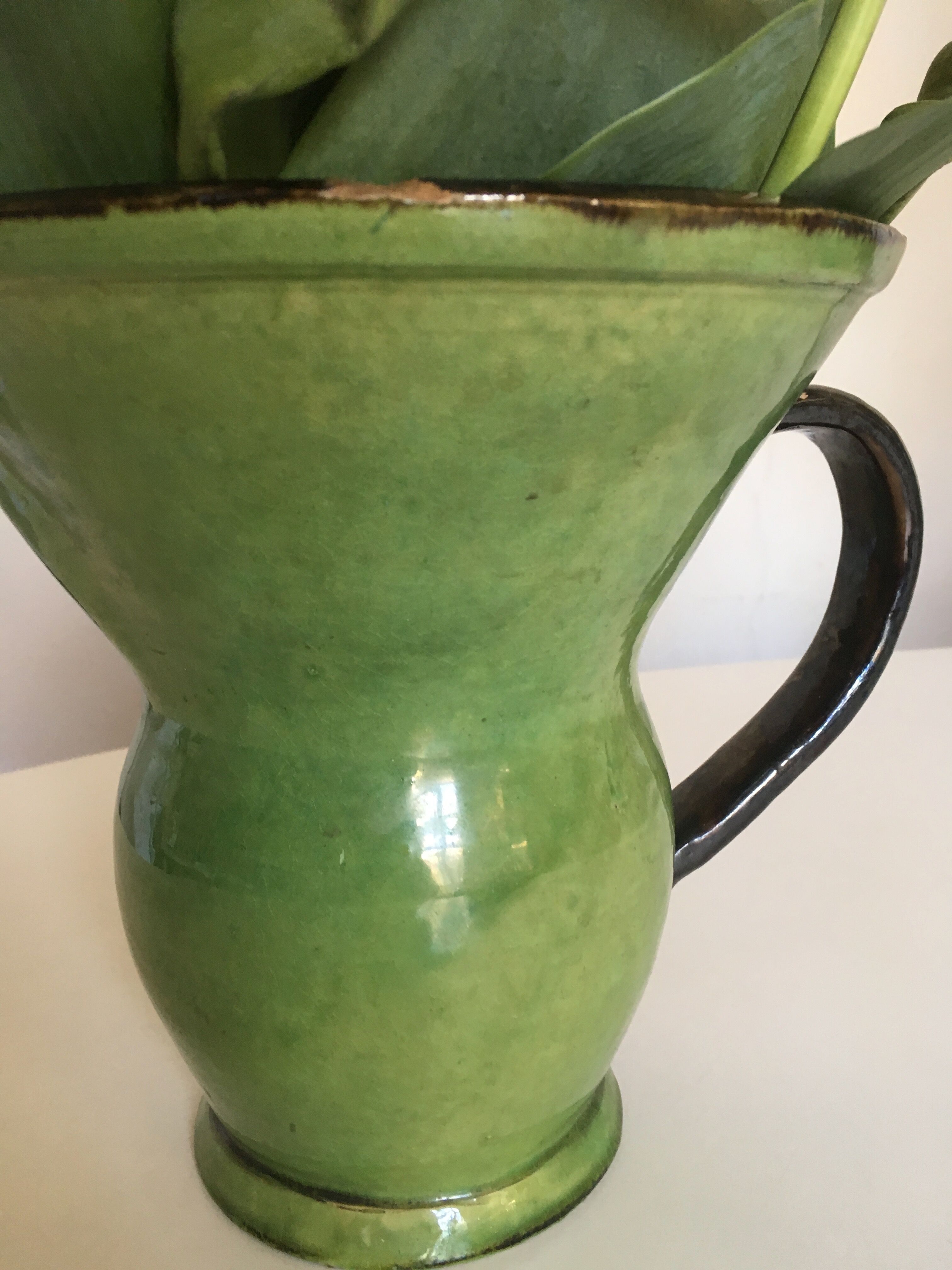 Dieulefit Vallauris 50s glazed earthenware vase