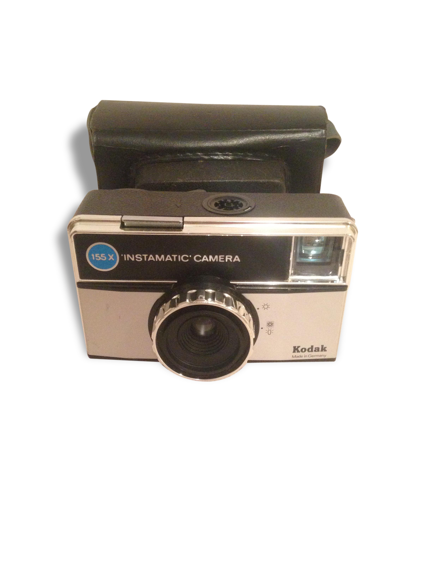 Appareil Photo Ancien KODAK 155X Instamatic Camera + Etui Cuir Vintage