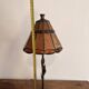 Tiffany Table Lamp Art Nouveau Stained Glass Amber Patinated Base