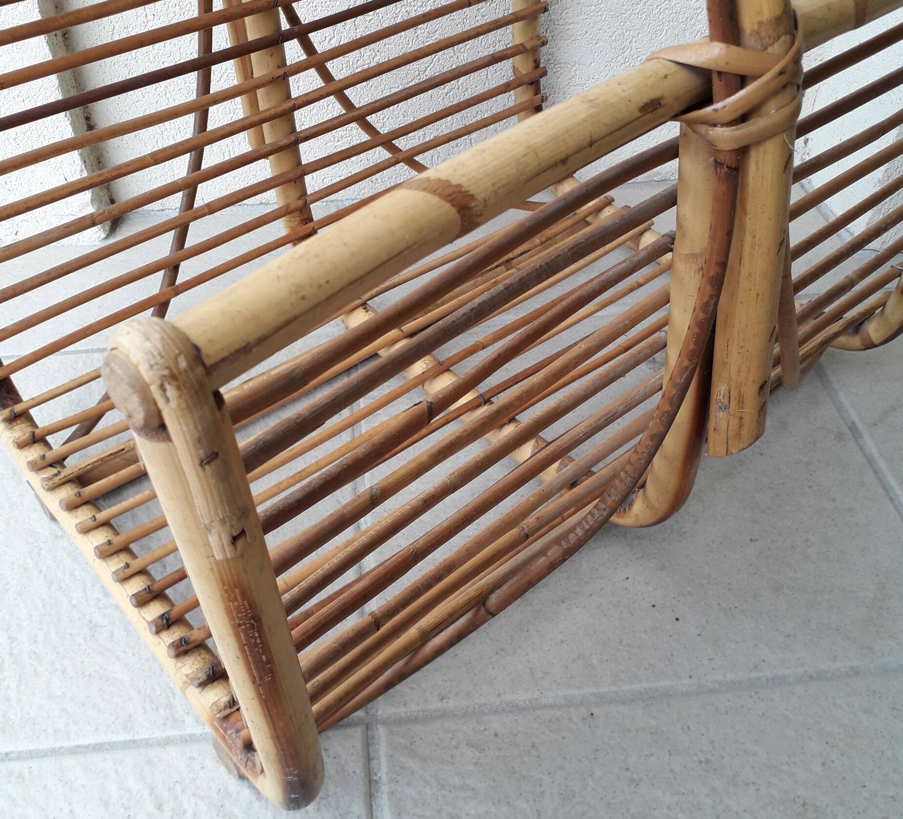 Rattan wooden basket