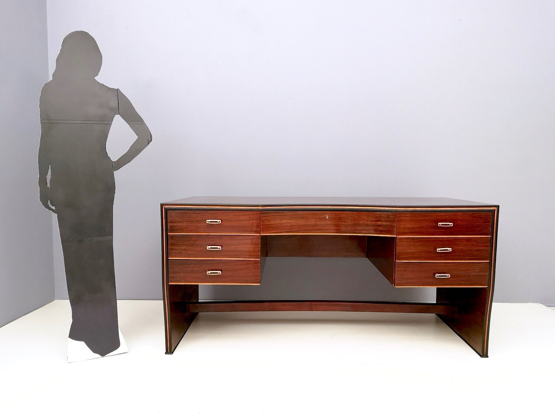 Wooden Desk by Osvaldo Borsani for Arredamenti Borsani Varedo, Italy