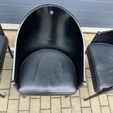 4x Original labeled Black Costes dining chairs by Philippe Starck
