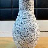 White and blue crisped ceramic pitcher