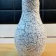 White and blue crisped ceramic pitcher
