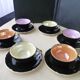 6 Saint Amand semi-vitrified earthenware coffee cups