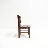 Ensemble de chaises de salle à manger Razorblade en chêne massif, années 1970