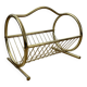 Gold Mid Century Modern Magazine Rack, 70s