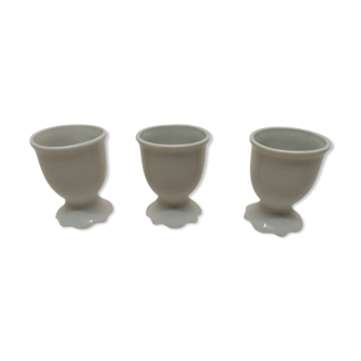 Coquetiers porcelaine blanche