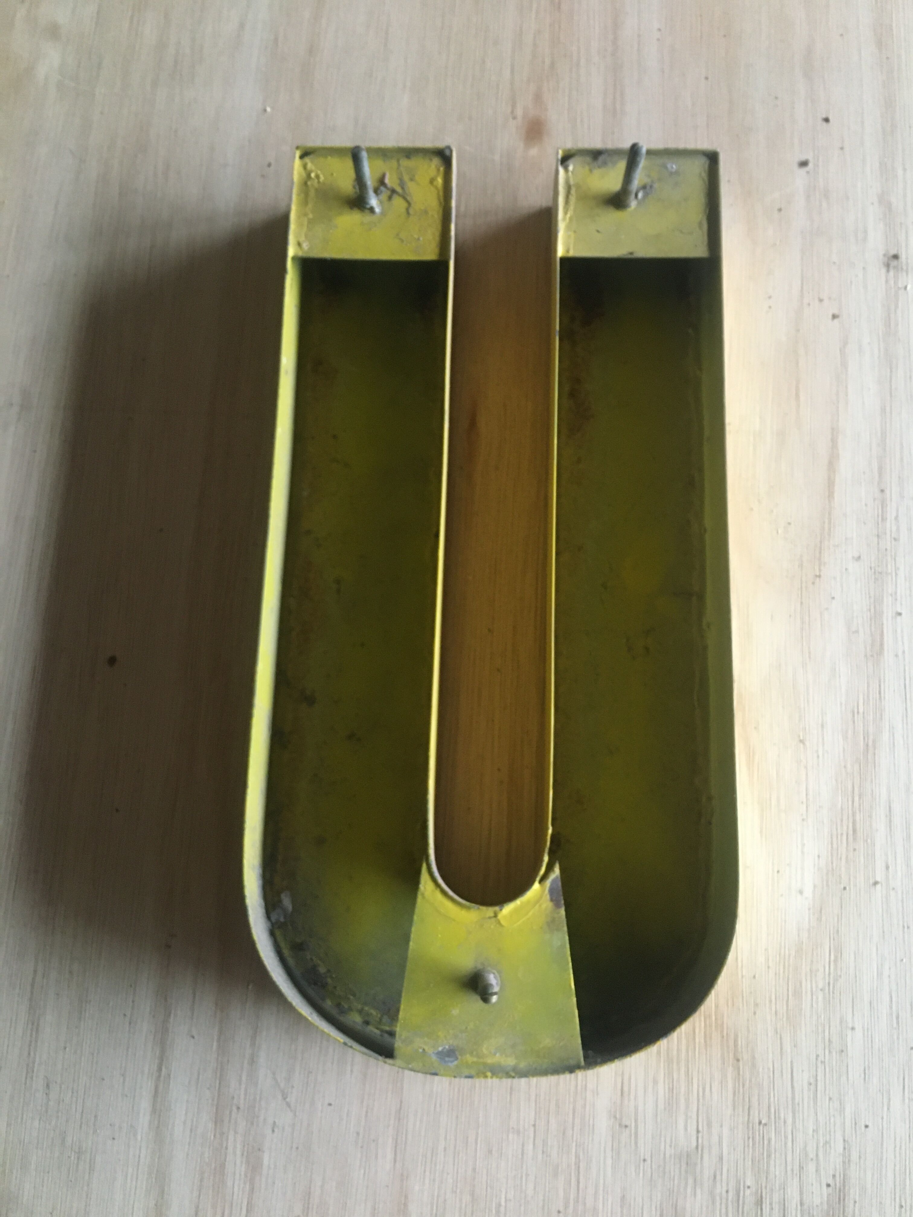 Vintage industrial letter in zinc