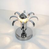 Pair of 1980s chrome metal space age wall lamps