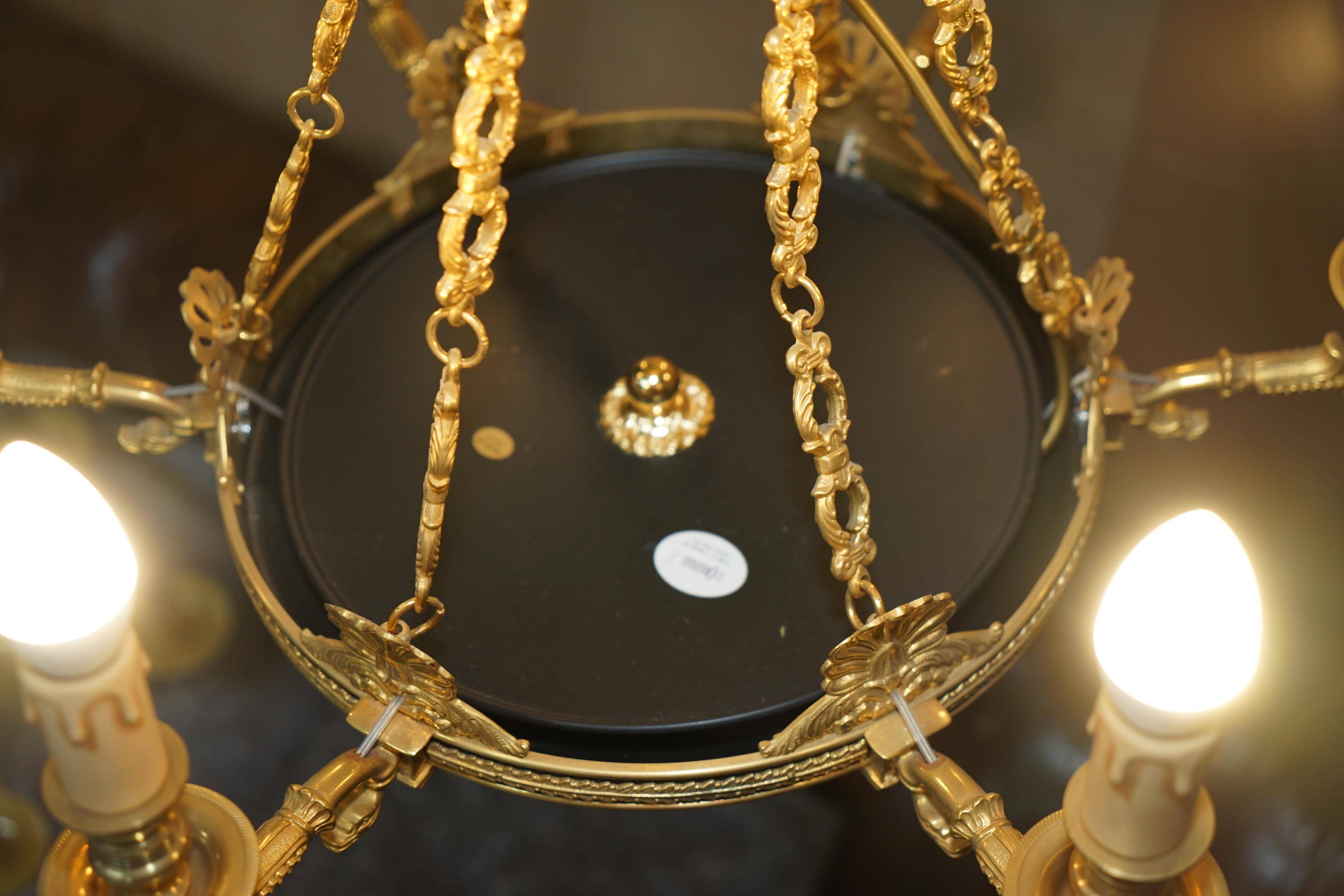 24-carat gold-plated bronze chandeliers L'Originale Italy