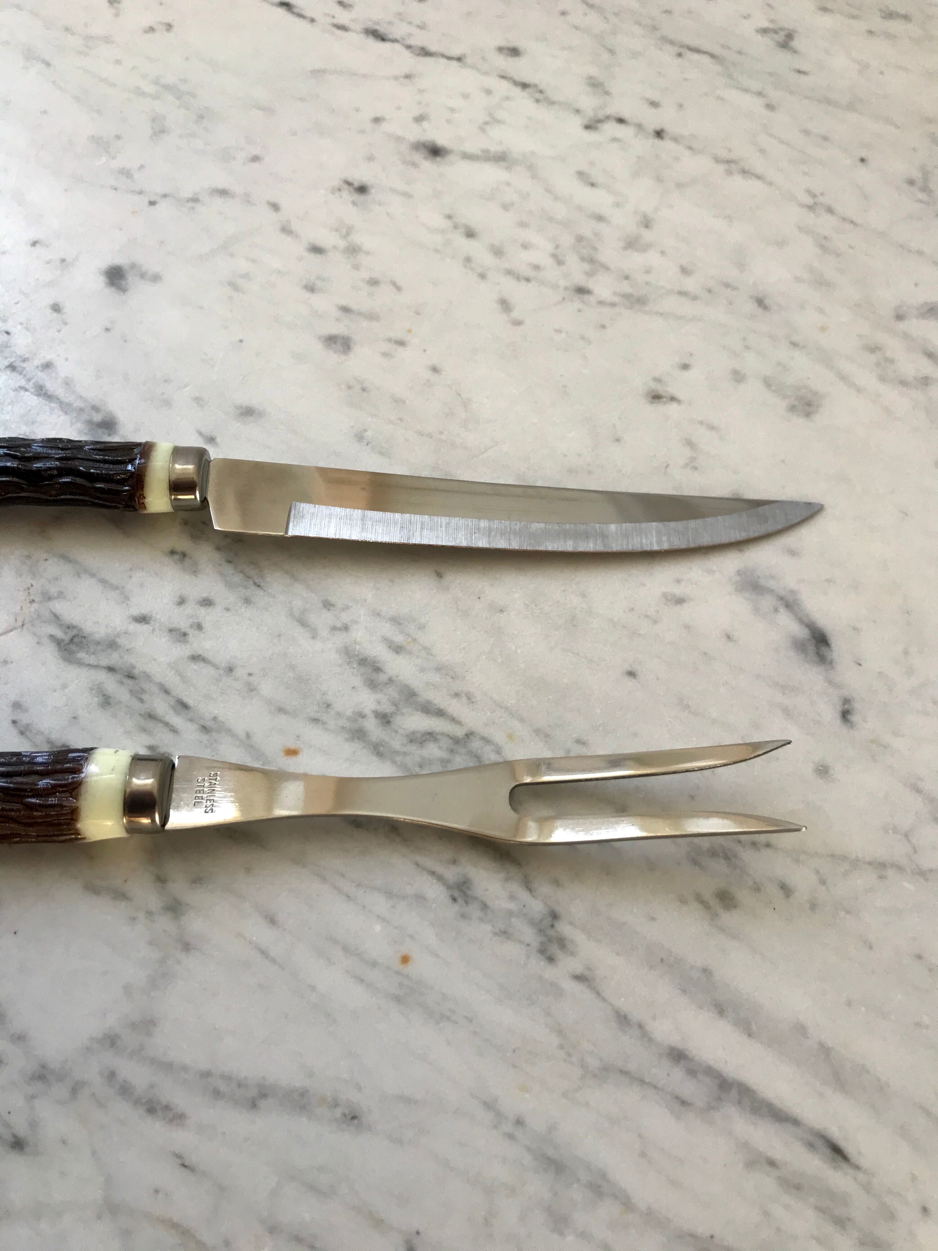 Duo of meat cutlery 70s