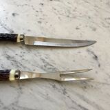 Duo de couverts à viande années 70