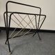 Vintage magazine rack 70s brass