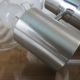 Pair of wall lamps, chrome metal and brushed aluminum 60s 70s