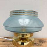 Vintage blue opaline table lamp