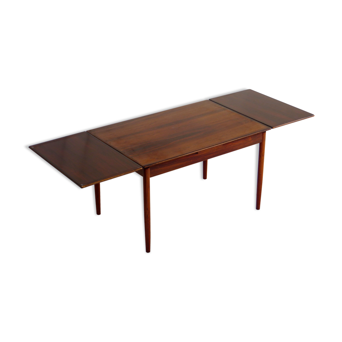Vintage mid century danish design extendable rosewood dining table, 1960s