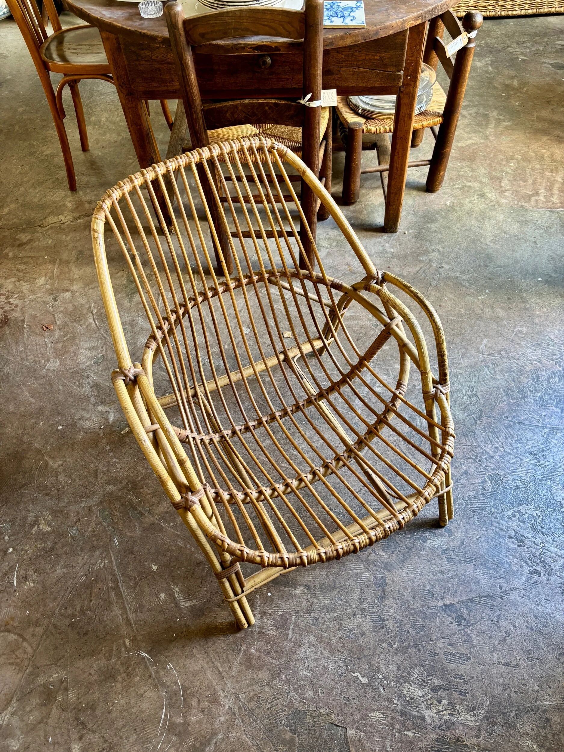 1960s rattan armchair no. 1