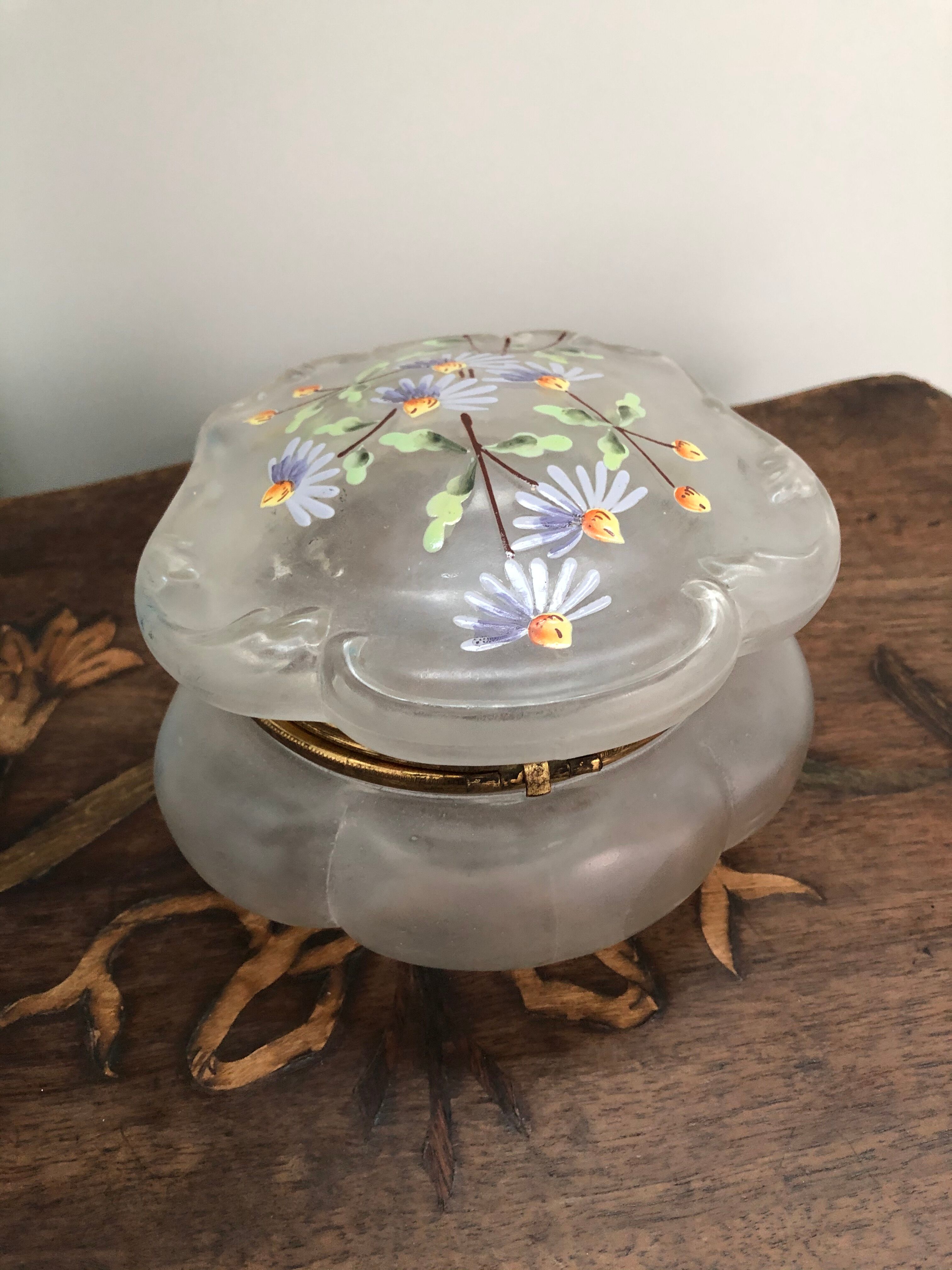 Old candy - hand-painted glass - France