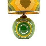 Space Age green ceramic table lamp, Italy 1960s