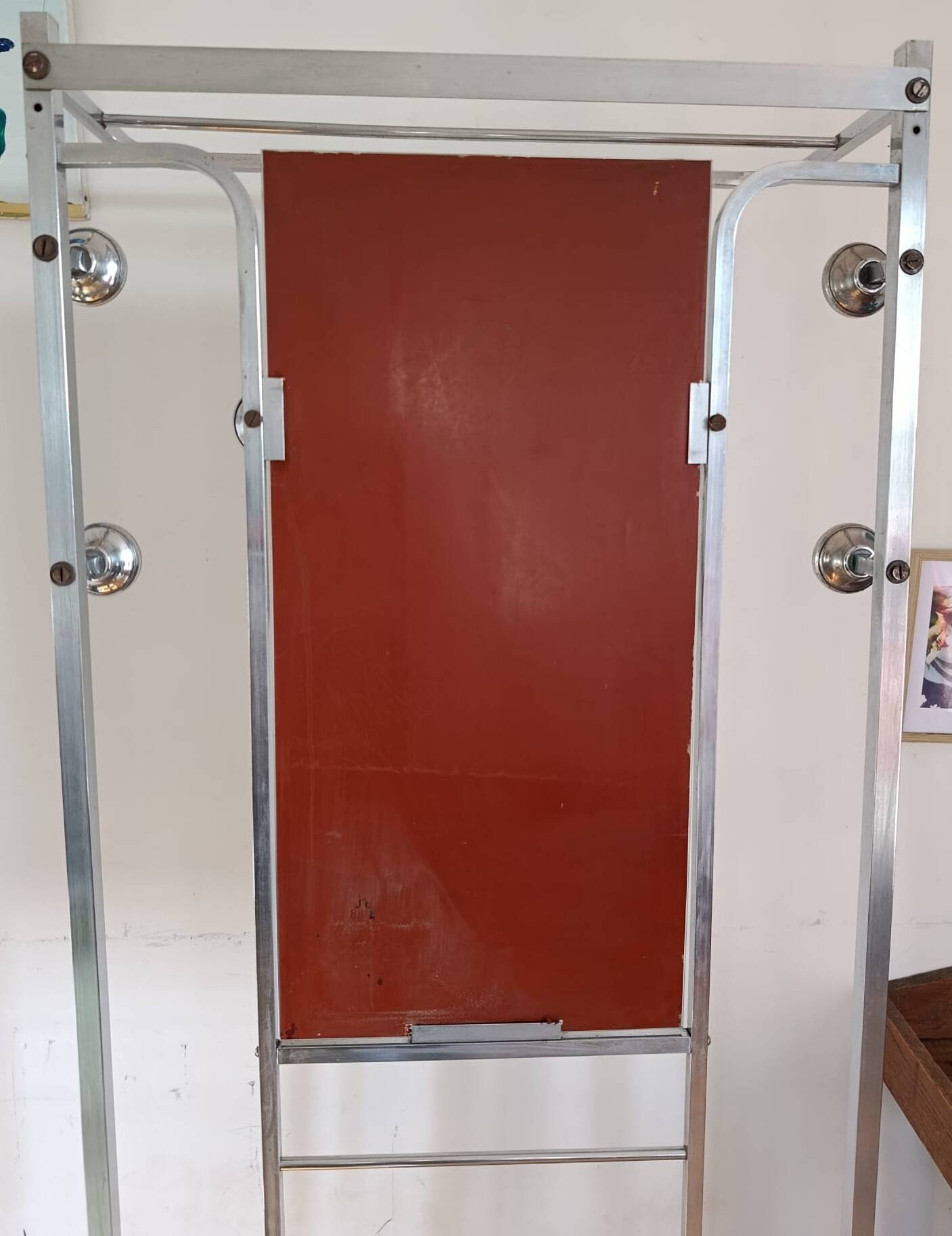 Vintage coat rack / hanger in chrome brass - Art Deco