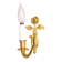 Simple wall sconce in classic Empire style made of vintage French cast brass 4316.