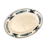 Plat ovale en faïence, Badonviller
