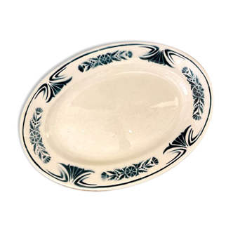Oval earthenware dish, Badonviller