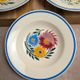 Set of 6 ironstone plates HBC – Rustic Model – Hand-painted floral design