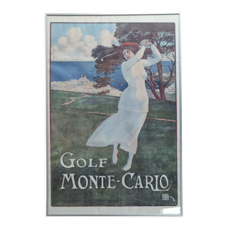 Golf monte-carlo framed poster after elio xim