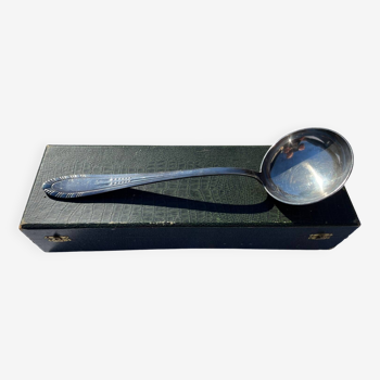 Silver metal ladle with box