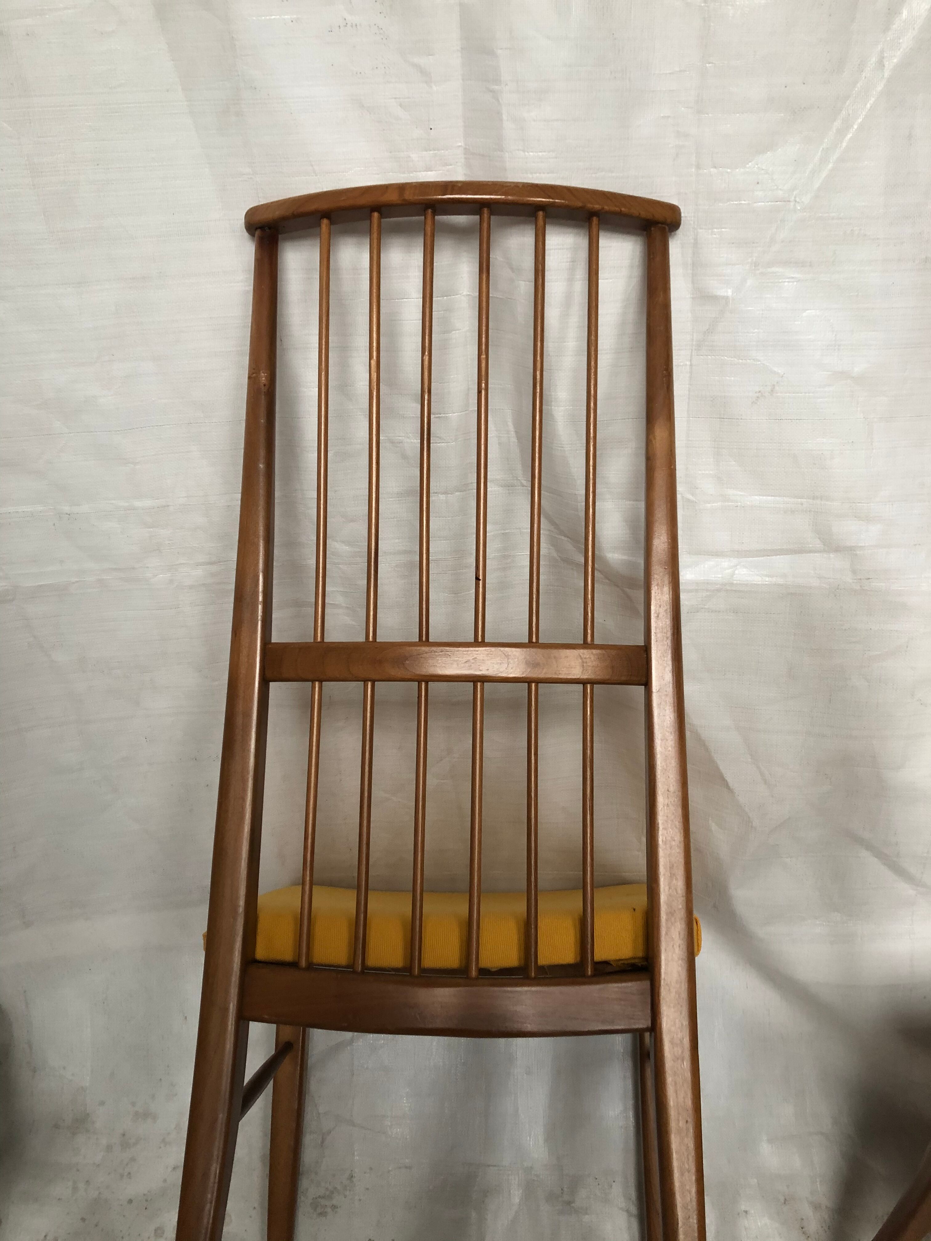 Vintage blonde wood chairs 60s