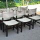 6 Scandinavian design safari dining chairs from the 1960s.