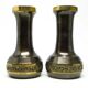 Pair of Art Nouveau amphorae, patinated brass, France, early 20th century