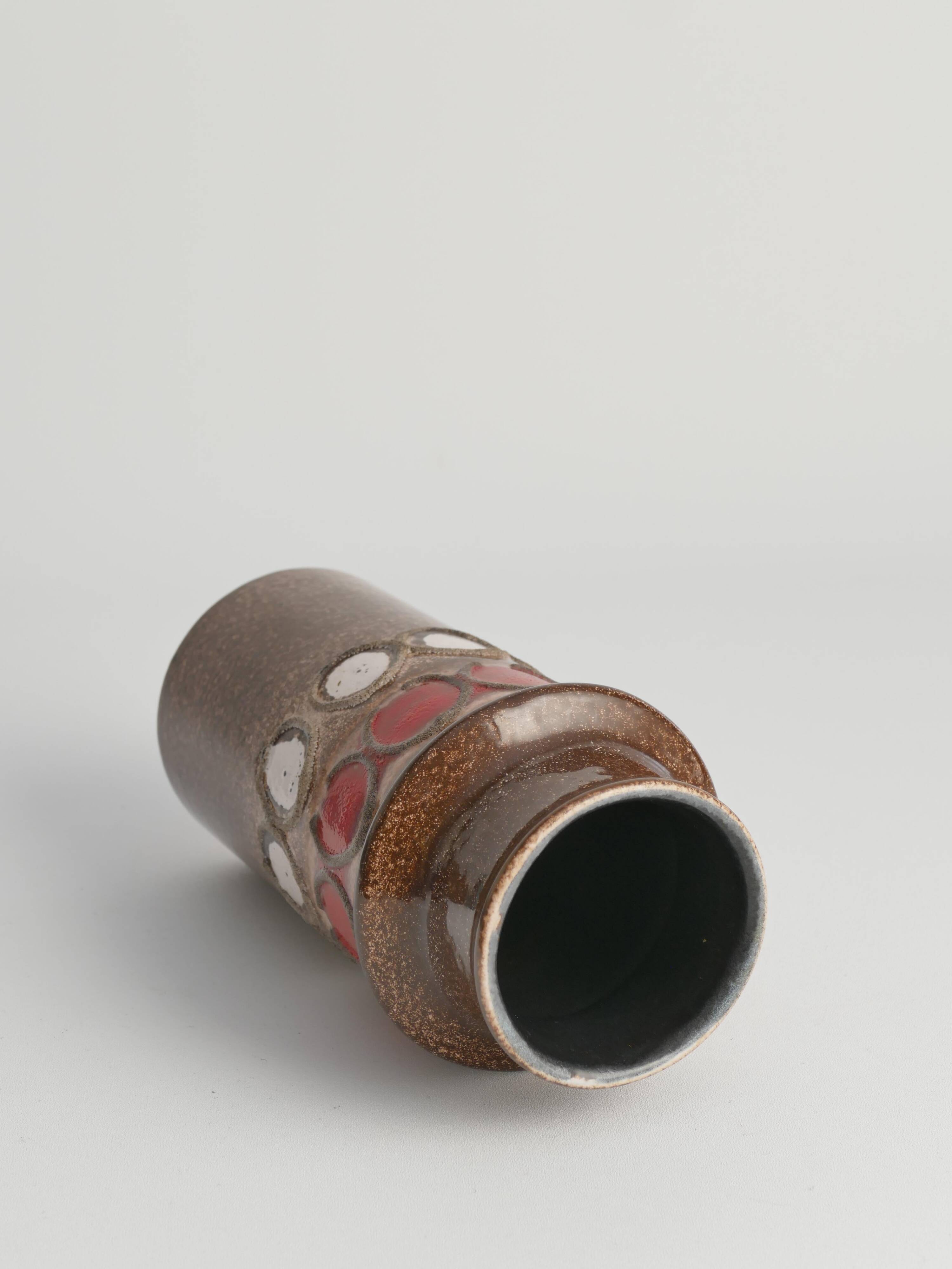 Mid-Century Modern Brown Ceramic Vase by VEB Haldensleben, East Germany, 1960s