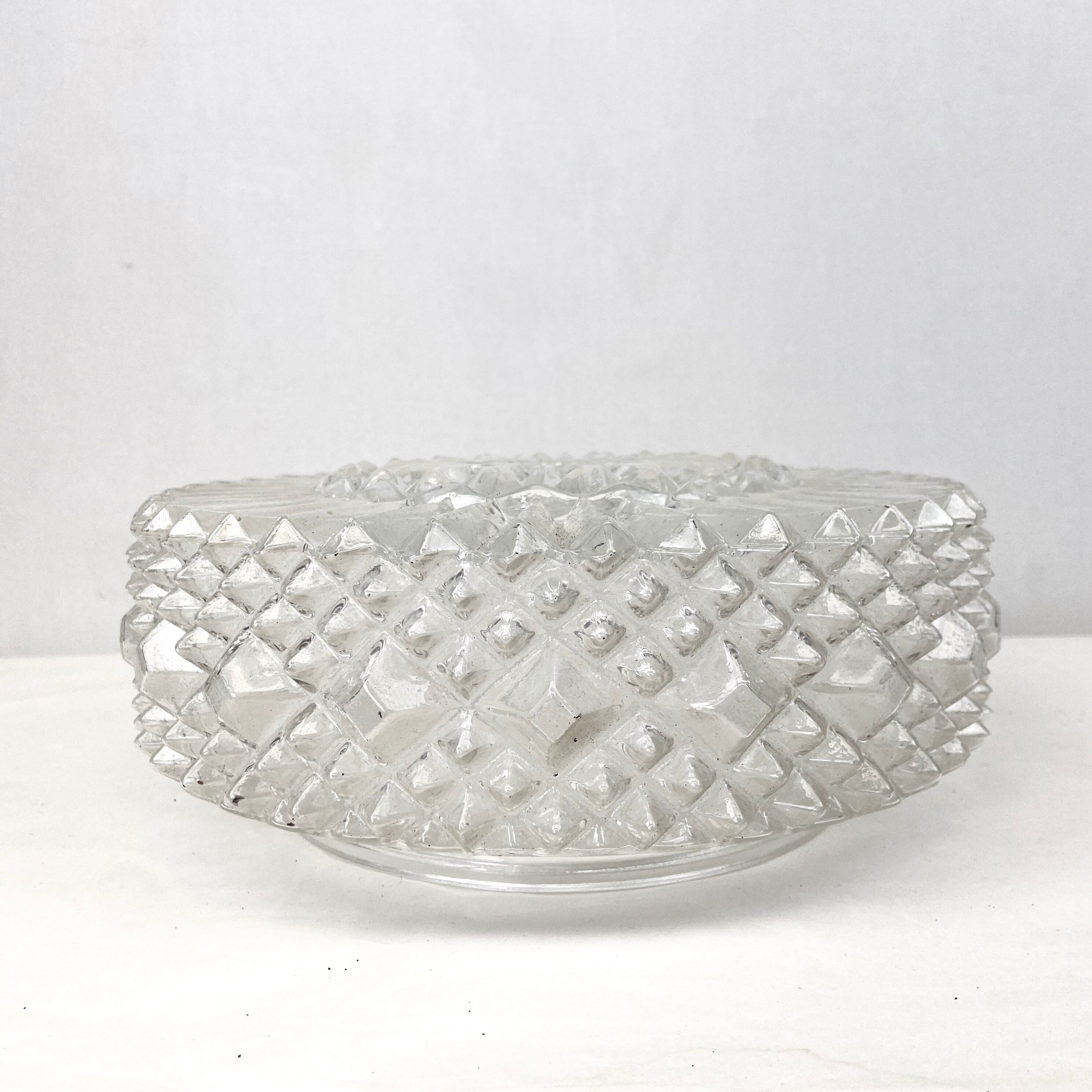Ceiling lamp or wall lamp in holophanous glass - Ø 24,5 cm