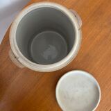 Stoneware mustard pot with lid