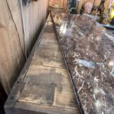 Bressan style hunting sideboard, marble top, 19th century