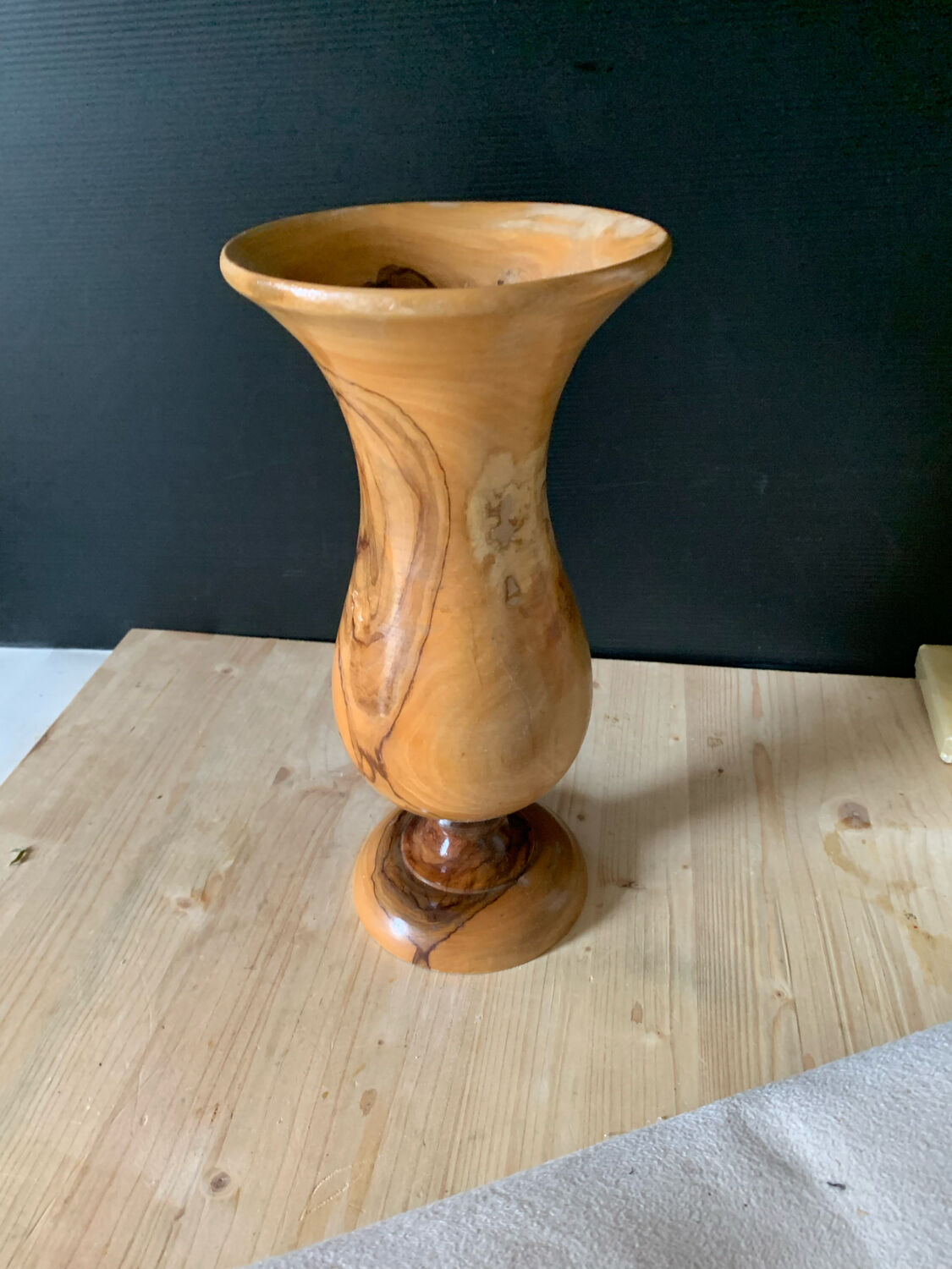 Wooden vase