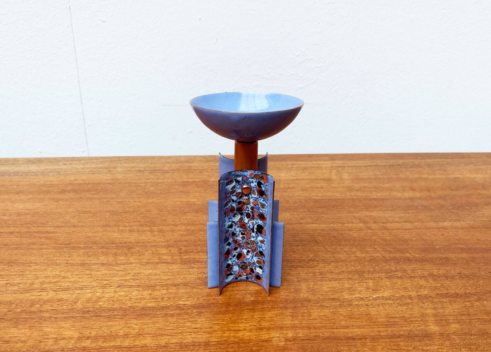 Vintage enamel candlestick