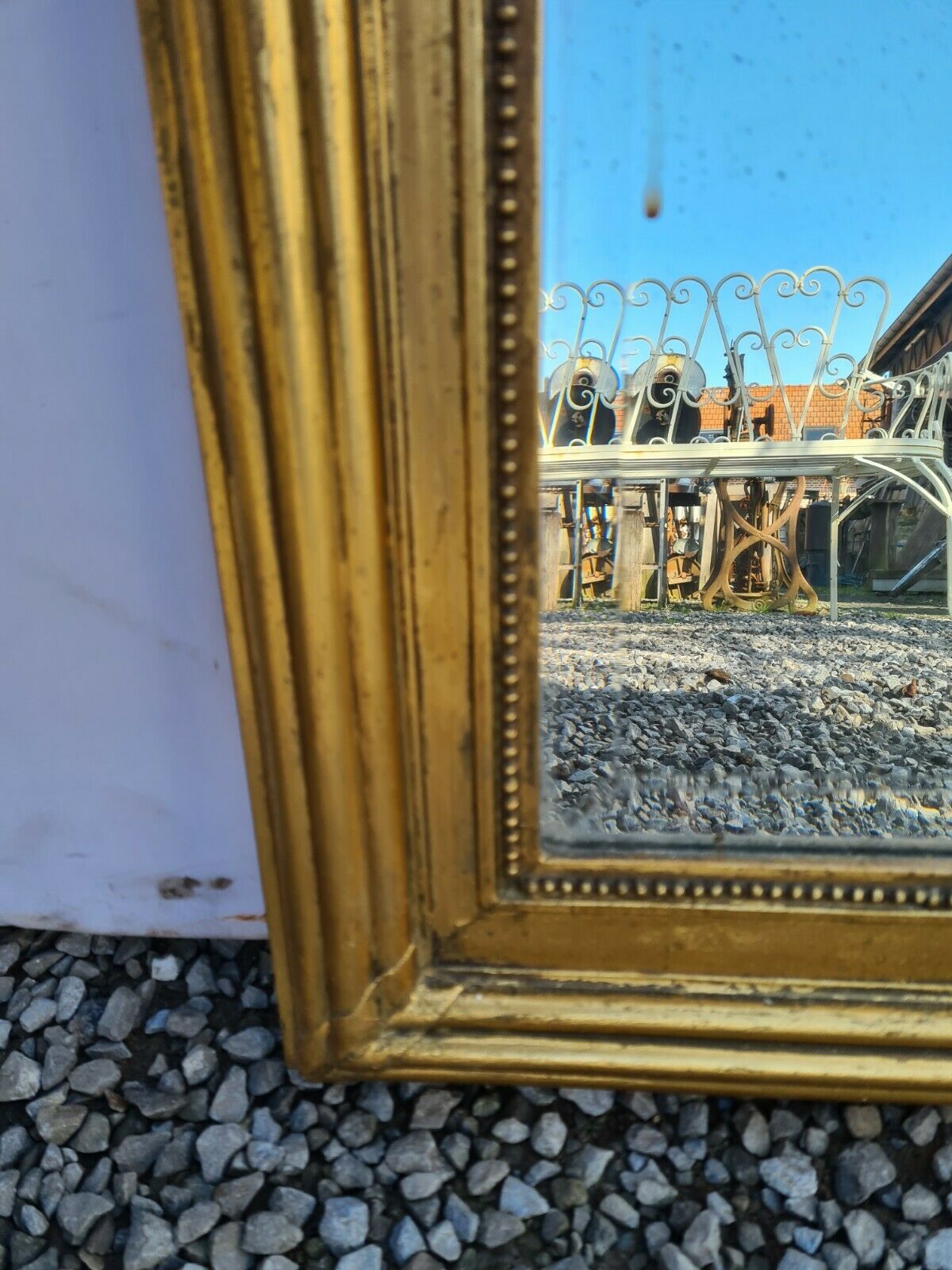 Miroir doré style Louis XVI 74x128cm