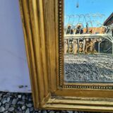 Louis XVI style gold mirror 74x128cm