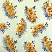 Original gouache on paper from Editions JEHLEM, floral decoration (yellow), twentieth century, Paris