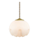 Mid-Century Italian Brass & Opaline Pendant Lamp