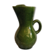 Carafe vintage en céramique vernissée verte