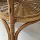 Table basse ronde vintage en rotin et osier