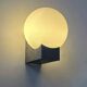 Pair of wall lights in brushed metal and opaline glass, France 1970