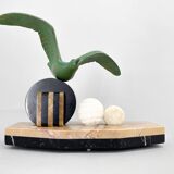 Sculpture Art Déco en marbre, onyx et épeautre